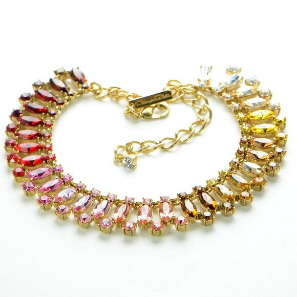 Oscar de la Renta Goldtone & Glass Crystal Collar Necklace